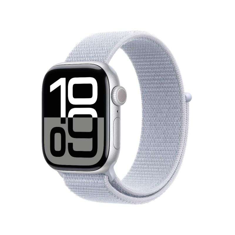 Apple Watch Series 10 GPS 42mm Aluminium Case with Blue Cloud Sport Loop