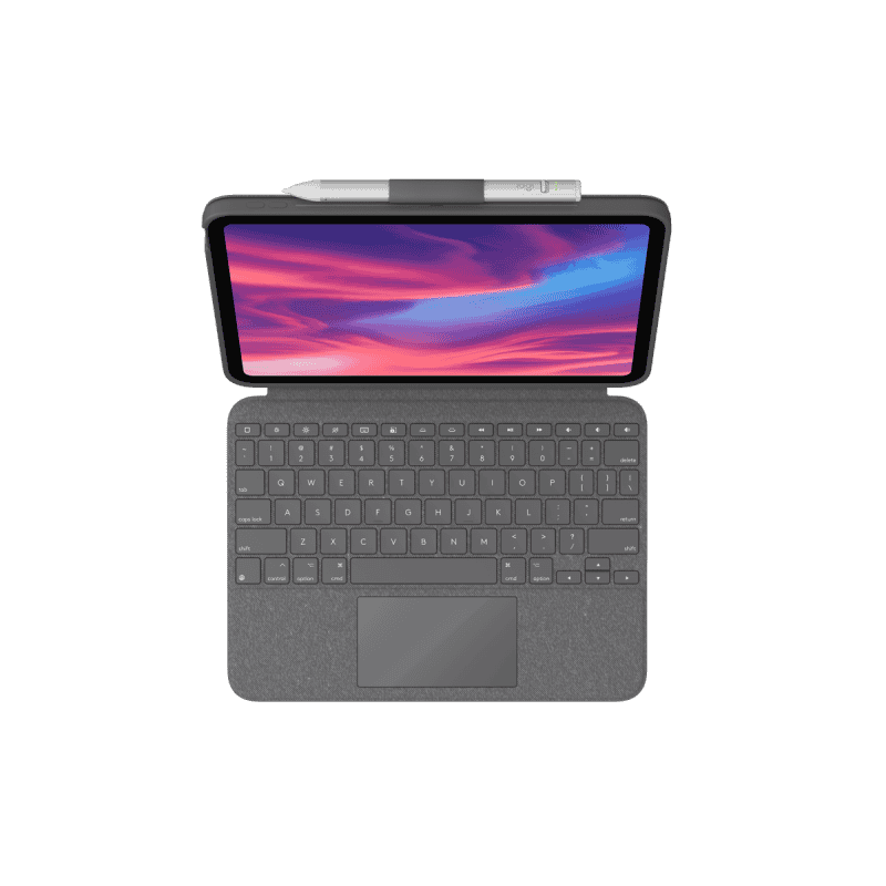 Logitech Combo Touch Detachable Keyboard Case for iPad 11(A16) 2025  10th Gen with Large Precision Trackpad, Full-Size Backlit Keyboard, and