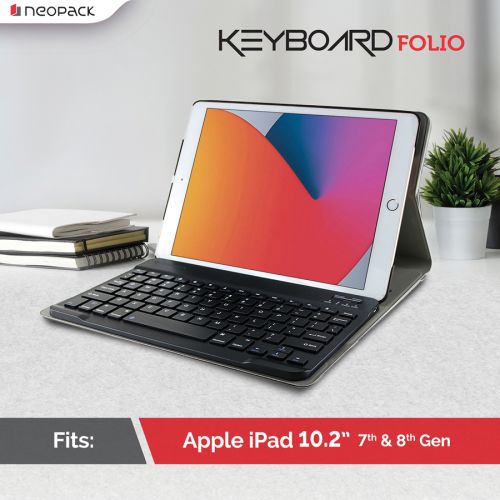 Neopack Keyboard Folio for iPad 10.2-inch 7th, 8th and 9th Gen (Black)