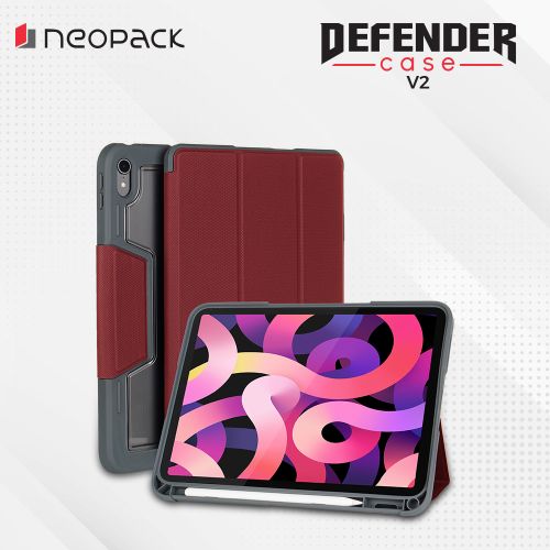 Neopack Defender Case for iPad 10.9", Fits: 10th Gen (Red)