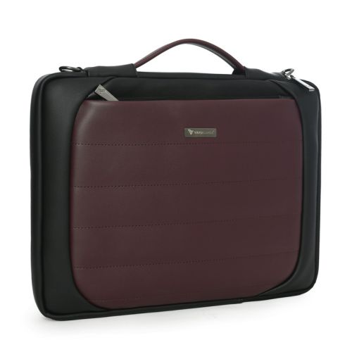 Vaku Luxos Lasa Chivelle Premium Collection Sleeve for Macbook 13"|14" with Strap highly durable - Black/Cherry