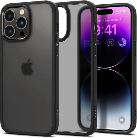 Spigen Ultra Hybrid Back Cover Case Compatible with iPhone 14 Pro max - Frost Black