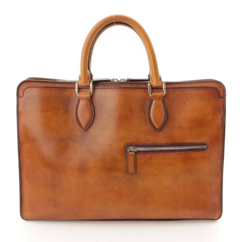 Havana Leather Laptop Briefcase Executive Bag - Brown