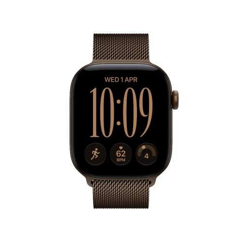 Apple Watch Series 12 42mm Dark Bronze Aluminium Case with Dark Bronze Milanese Loop