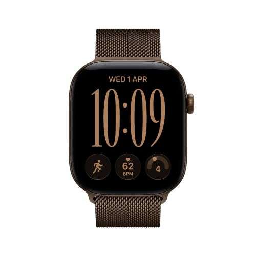 Apple Watch Series 12 46mm Dark Bronze Aluminium Case with Dark Bronze Milanese Loop