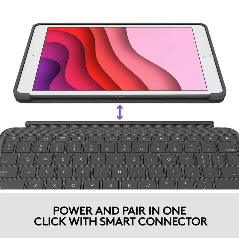 Logitech Combo Touch for iPad Air (4th  5th Gen) with Precision trackpad,  Laptop-Like Backlit